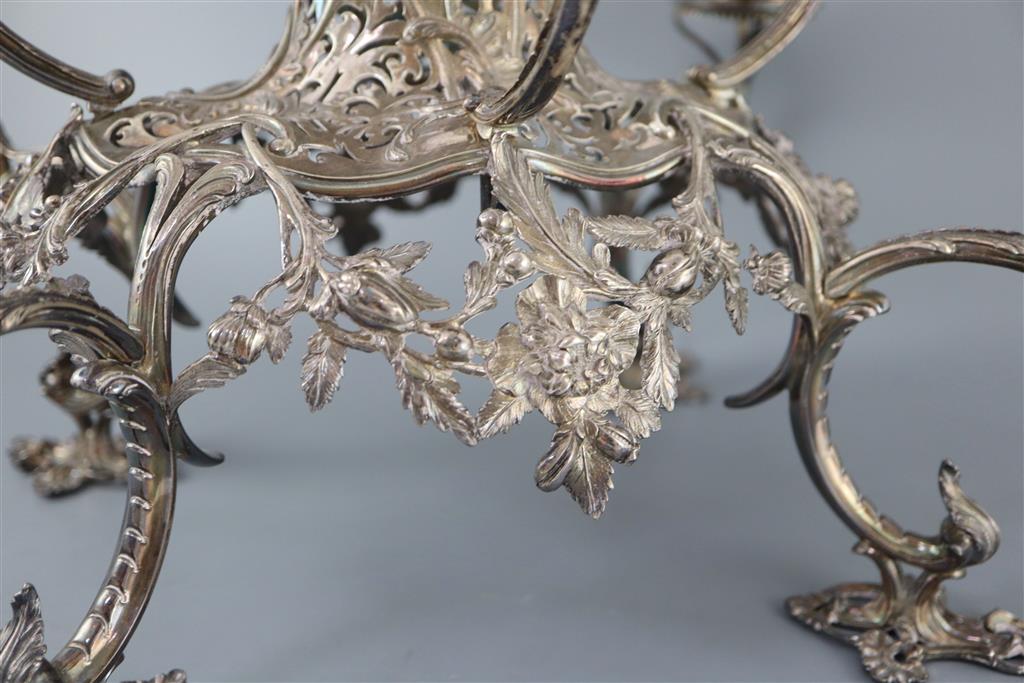 A good George III silver epergne, by Thomas Pitts I,